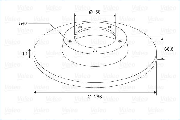 Valeo 186503 - Гальмівний диск autocars.com.ua