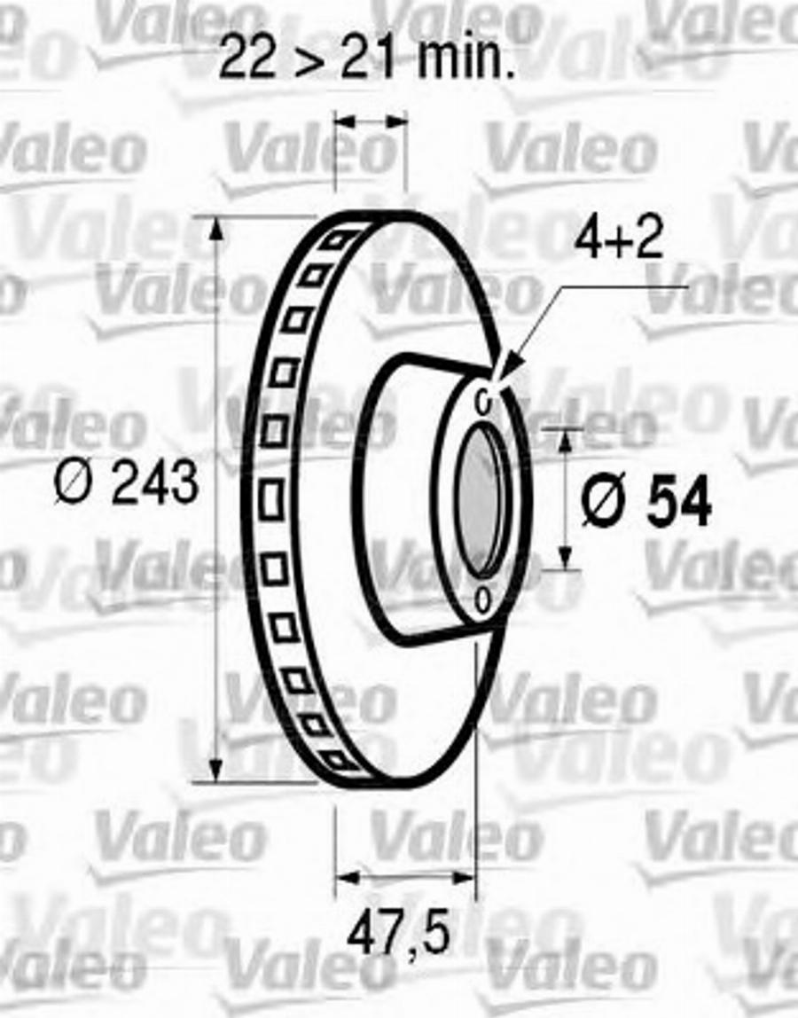 Valeo 186506 - Тормозной диск avtokuzovplus.com.ua