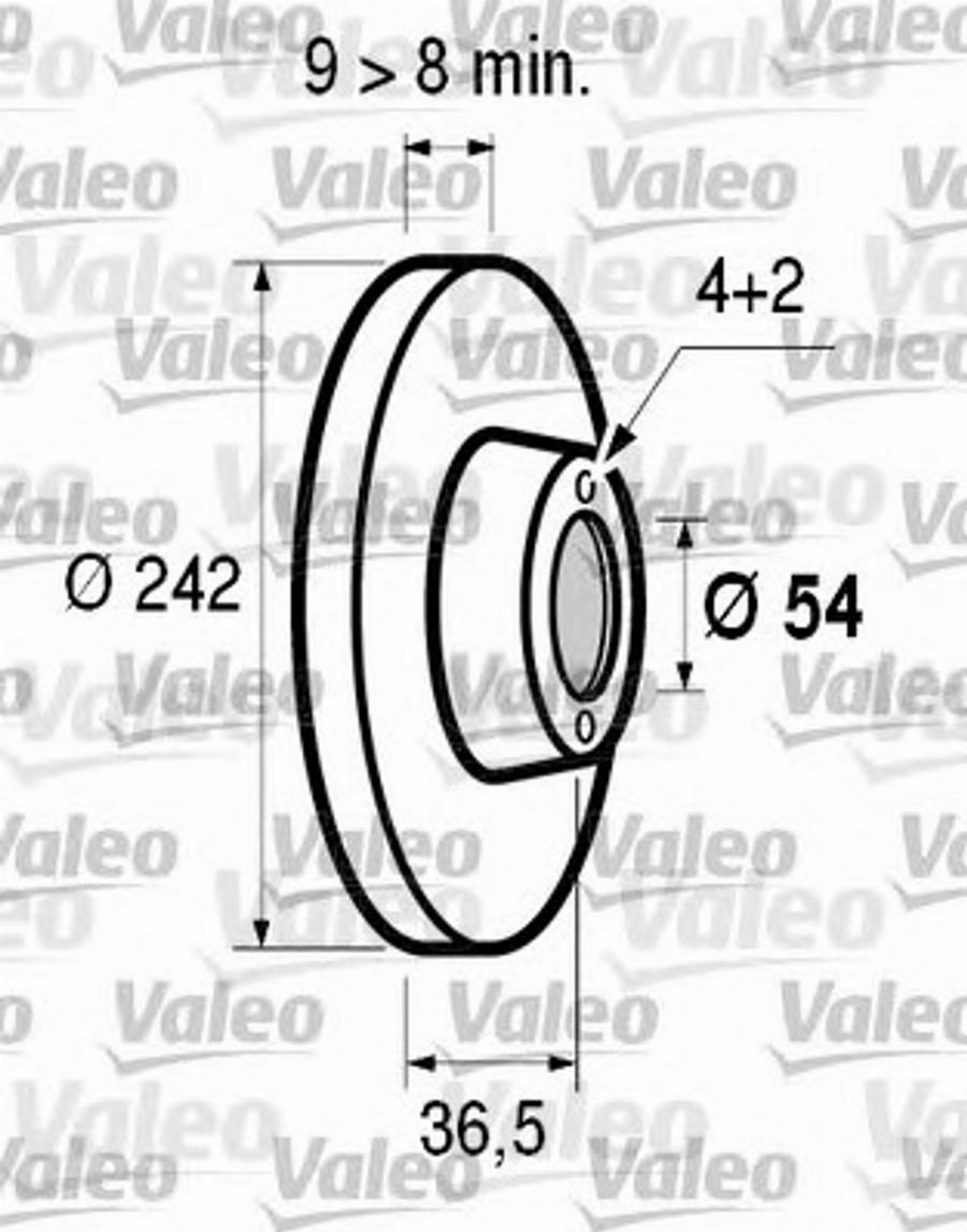 Valeo 186512 - Тормозной диск avtokuzovplus.com.ua