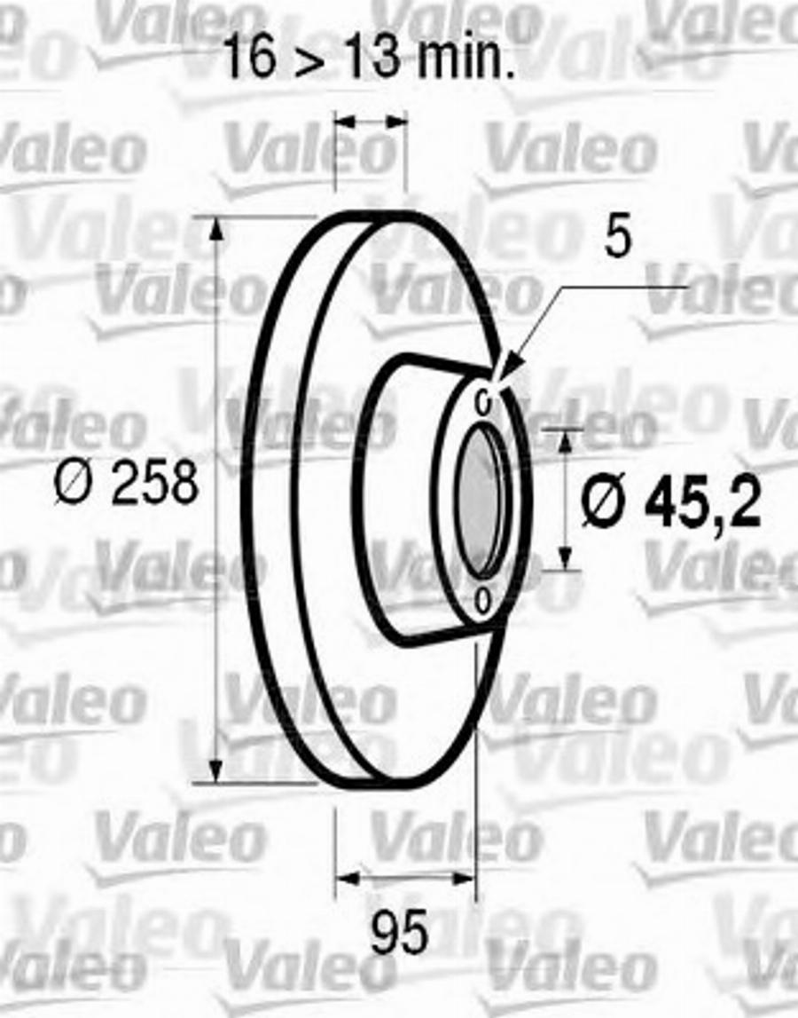 Valeo 186516 - Гальмівний диск autocars.com.ua