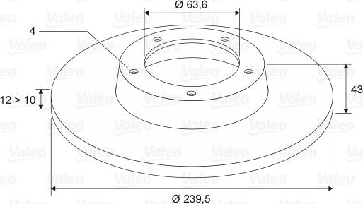 Valeo 186529 - Тормозной диск avtokuzovplus.com.ua