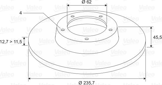 Valeo 186530 - Тормозной диск avtokuzovplus.com.ua