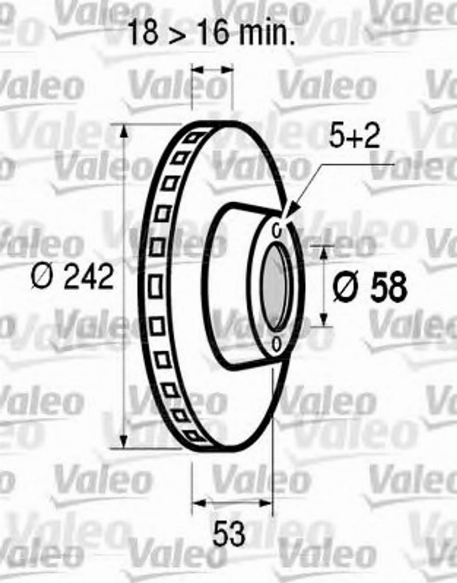 Valeo 186531 - Гальмівний диск autocars.com.ua