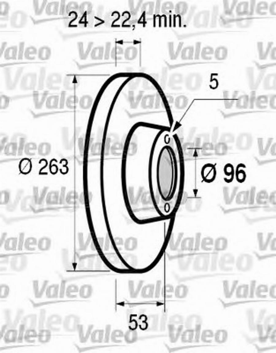 Valeo 186540 - Гальмівний диск autocars.com.ua