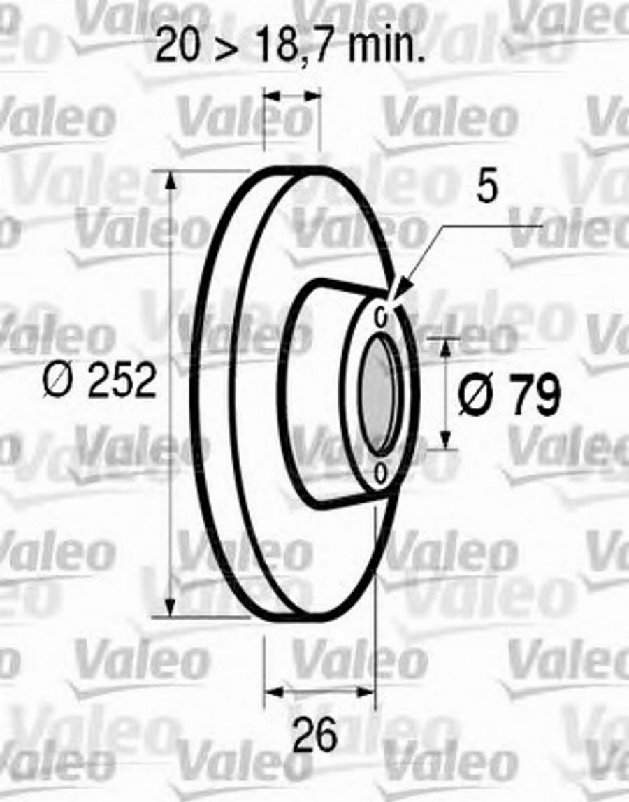 Valeo 186542 - Тормозной диск avtokuzovplus.com.ua