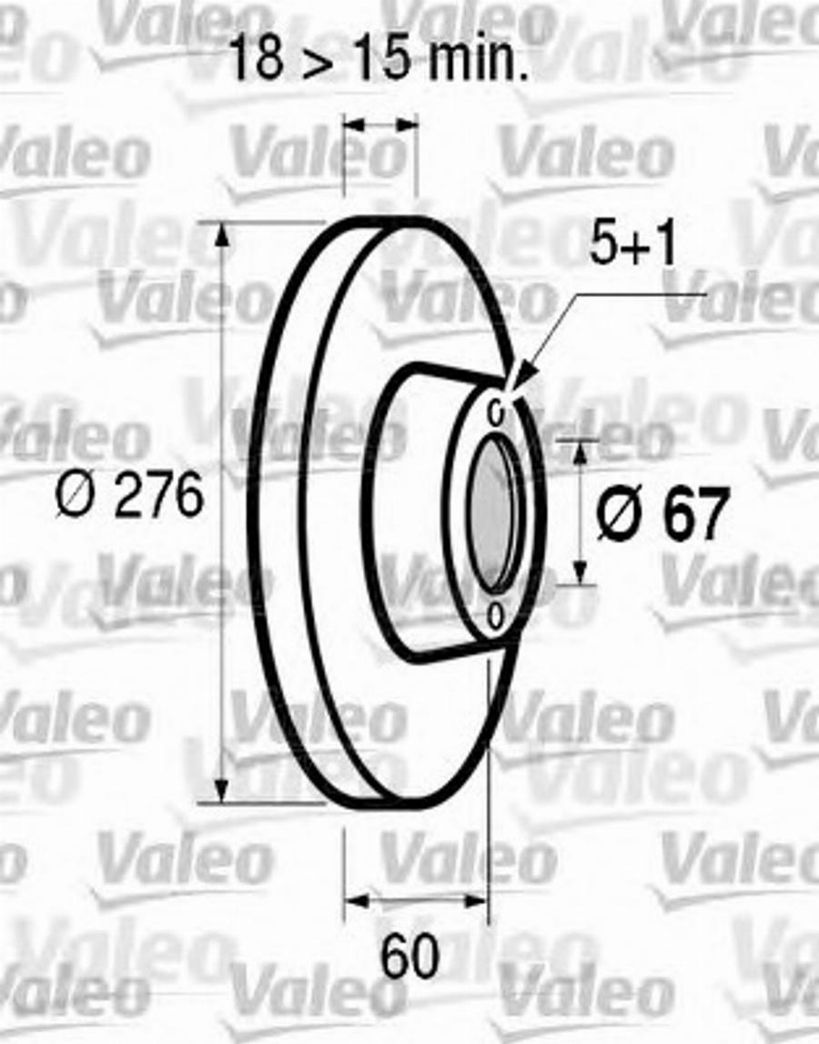 Valeo 186550 - Тормозной диск avtokuzovplus.com.ua