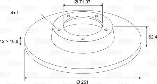 Valeo 186569 - Тормозной диск avtokuzovplus.com.ua