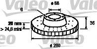 Valeo 186585 - Гальмівний диск autocars.com.ua