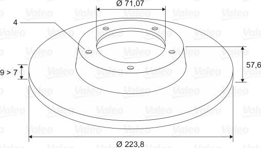 Valeo 186586 - Гальмівний диск autocars.com.ua