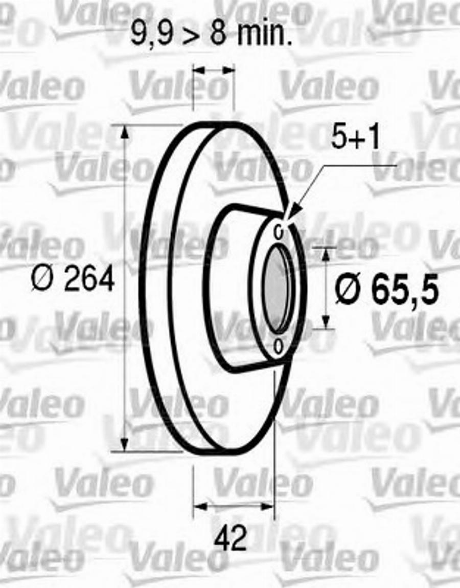 Valeo 186 595 - Гальмівний диск autocars.com.ua