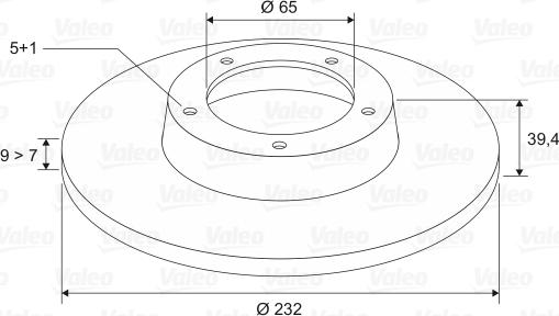 Valeo 186597 - Тормозной диск autodnr.net