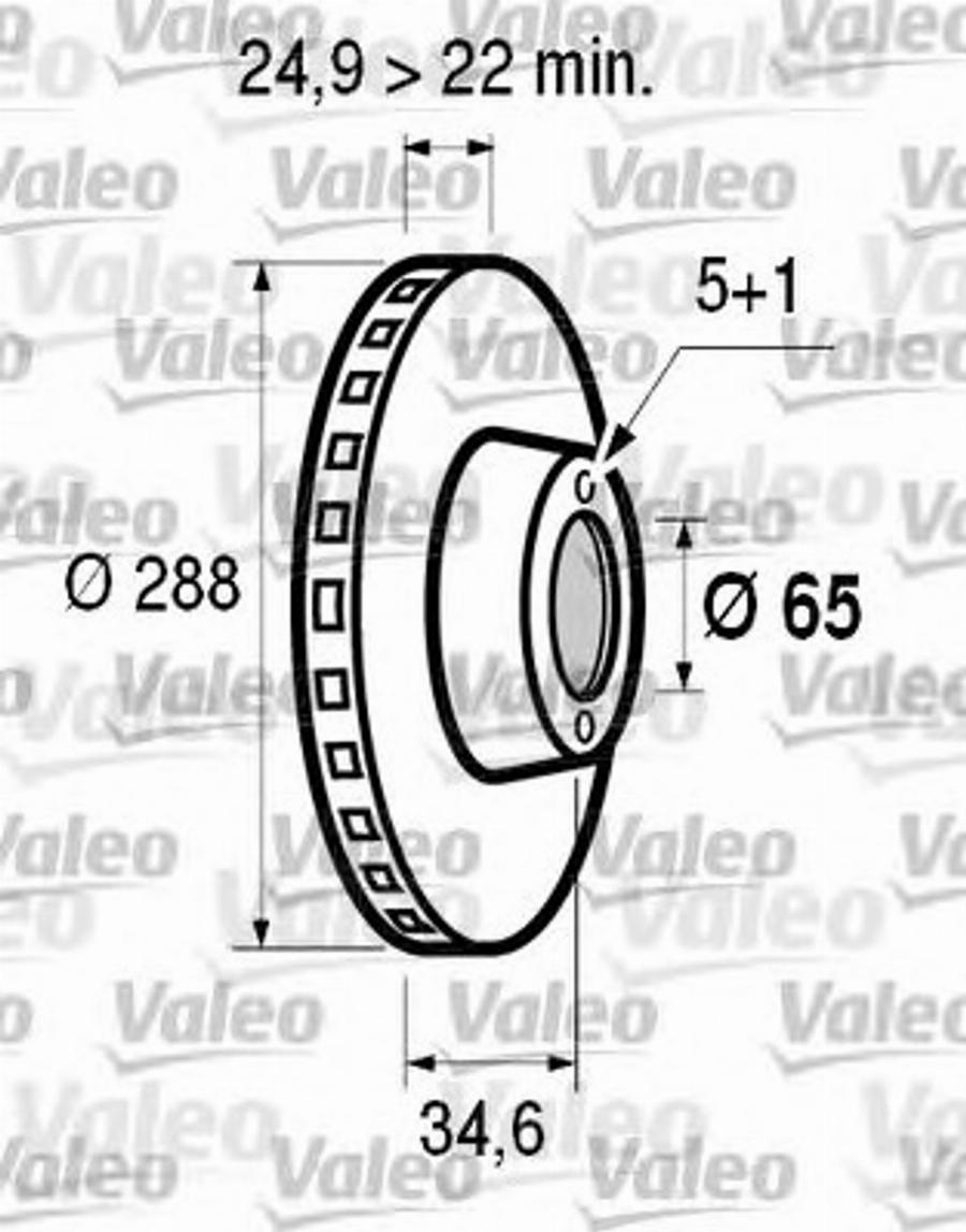 Valeo 186602 - Тормозной диск avtokuzovplus.com.ua