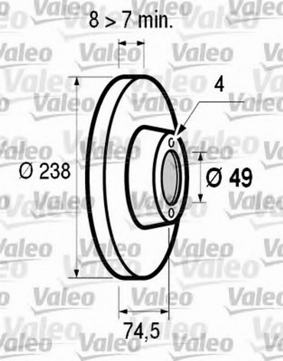 Valeo 186 606 - Тормозной диск avtokuzovplus.com.ua