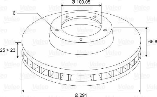 Valeo 186640 - Тормозной диск autodnr.net