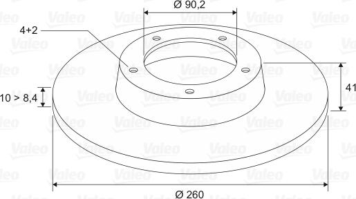 Valeo 186647 - Тормозной диск avtokuzovplus.com.ua