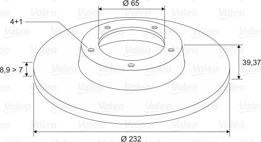 Valeo 186729 - Тормозной диск avtokuzovplus.com.ua