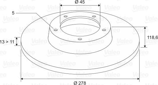 Valeo 186771 - Гальмівний диск autocars.com.ua