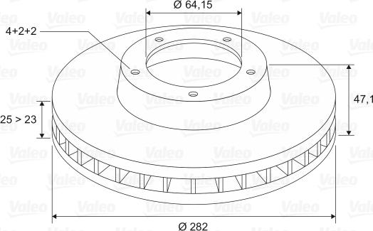 Valeo 186780 - Тормозной диск avtokuzovplus.com.ua