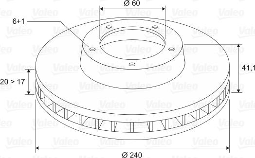 Valeo 186790 - Гальмівний диск autocars.com.ua