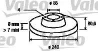 Valeo 186796 - Тормозной диск avtokuzovplus.com.ua