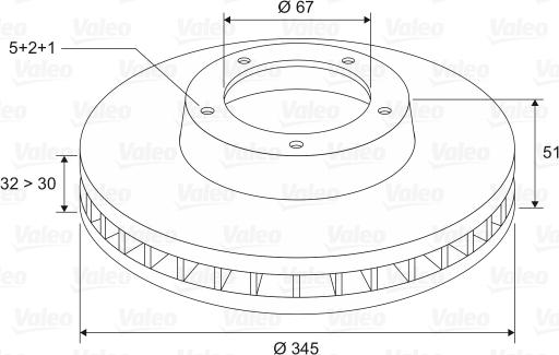 Valeo 186811 - Тормозной диск avtokuzovplus.com.ua