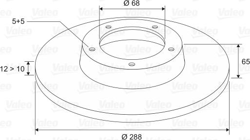 Valeo 186841 - Гальмівний диск autocars.com.ua