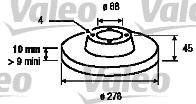 Valeo 186845 - Гальмівний диск autocars.com.ua