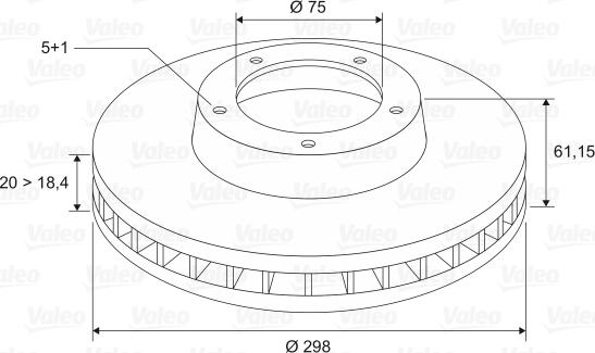 Valeo 186860 - Тормозной диск avtokuzovplus.com.ua