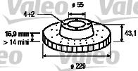 Valeo 186874 - Гальмівний диск autocars.com.ua