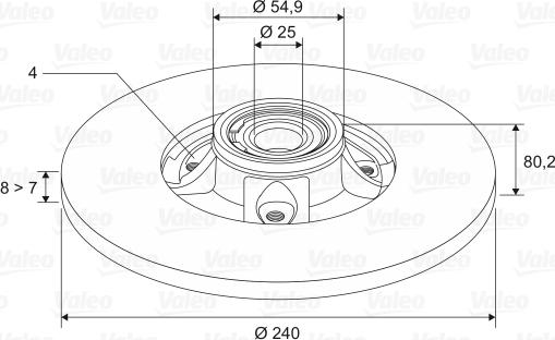 Valeo 186897 - Тормозной диск avtokuzovplus.com.ua