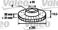 Valeo 187058 - Гальмівний диск autocars.com.ua