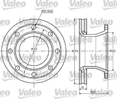 Valeo 187092 - Тормозной диск avtokuzovplus.com.ua