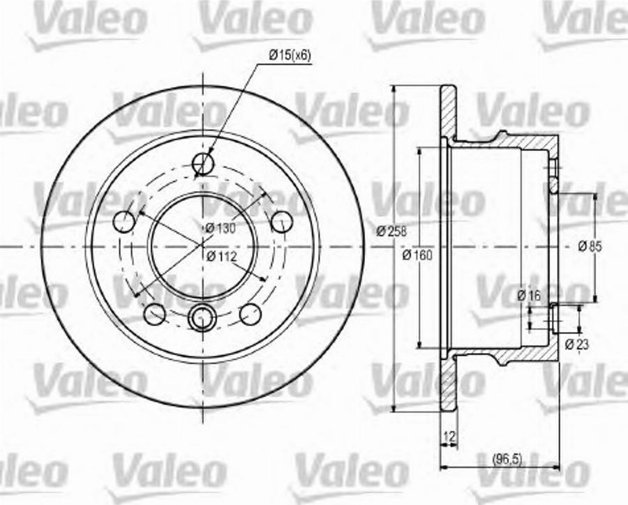 Valeo 187111 - Тормозной диск avtokuzovplus.com.ua