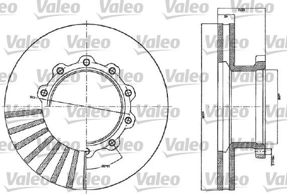 Valeo 187116 - Гальмівний диск autocars.com.ua