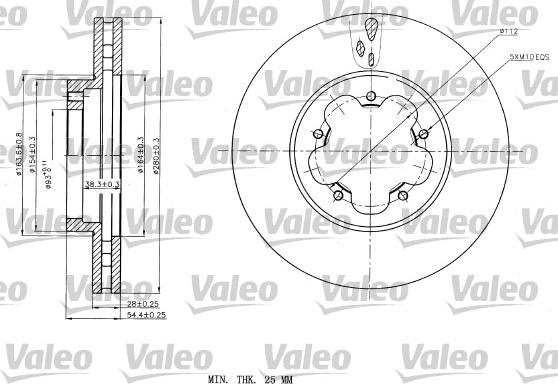 Valeo 187150 - Тормозной диск autodnr.net