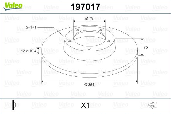 Valeo 197017 - Гальмівний диск autocars.com.ua