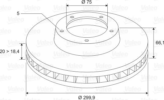 Valeo 197049 - Тормозной диск avtokuzovplus.com.ua