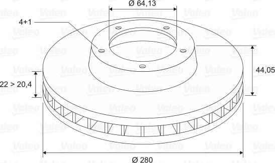 Valeo 197074 - Тормозной диск avtokuzovplus.com.ua