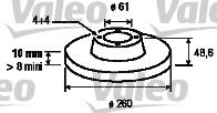 Valeo 197103 - Гальмівний диск autocars.com.ua