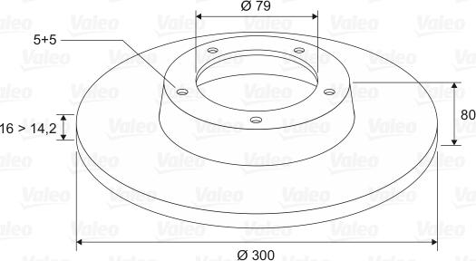 Valeo 197105 - Тормозной диск avtokuzovplus.com.ua