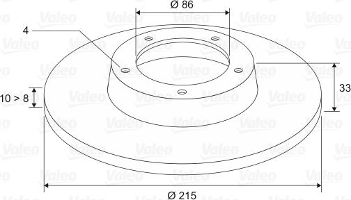 Valeo 197114 - Тормозной диск avtokuzovplus.com.ua