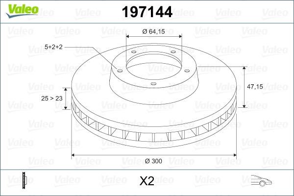 Valeo 197144 - Тормозной диск autodnr.net