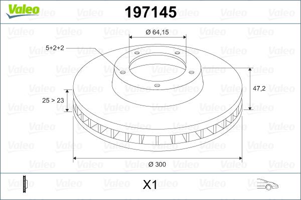Valeo 197145 - Тормозной диск autodnr.net