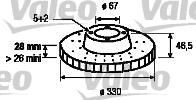 Valeo 197200 - Гальмівний диск autocars.com.ua