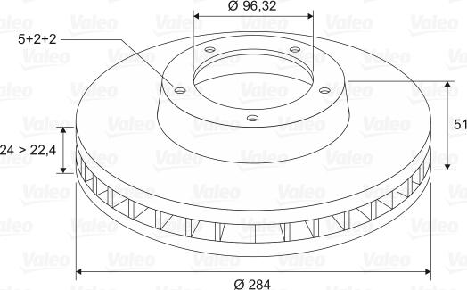 Valeo 197207 - Тормозной диск avtokuzovplus.com.ua