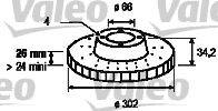 Valeo 197216 - Тормозной диск avtokuzovplus.com.ua