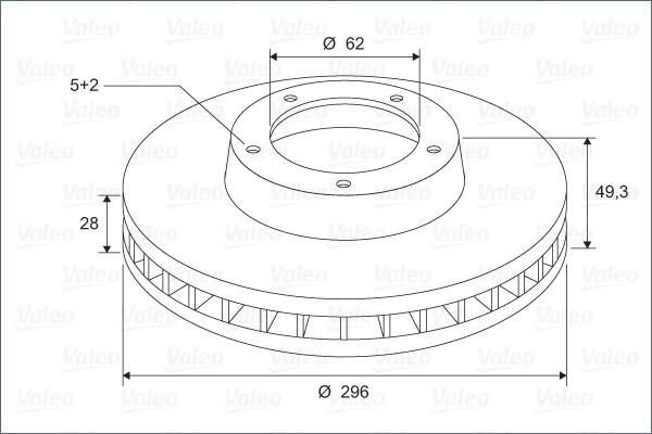 Valeo 197273 - Тормозной диск autodnr.net