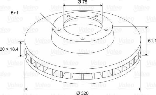 Valeo 197319 - Тормозной диск avtokuzovplus.com.ua