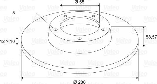 Valeo 197338 - Тормозной диск avtokuzovplus.com.ua