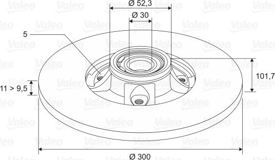 Valeo 197454 - Тормозной диск autodnr.net